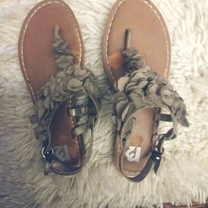 Taupe leather sandals